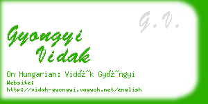 gyongyi vidak business card